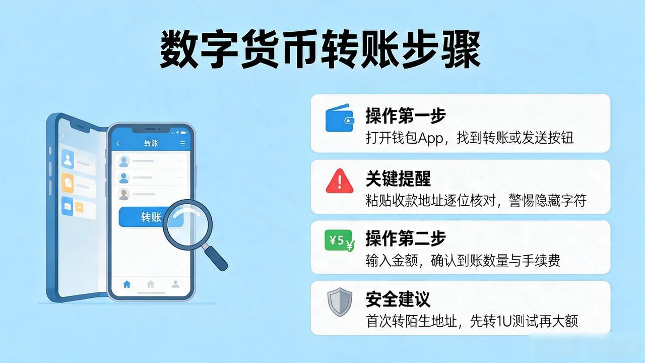 数字货币转账操作步骤详解_转数字货币教程图片_数字货币转账选链填地址手续费教程