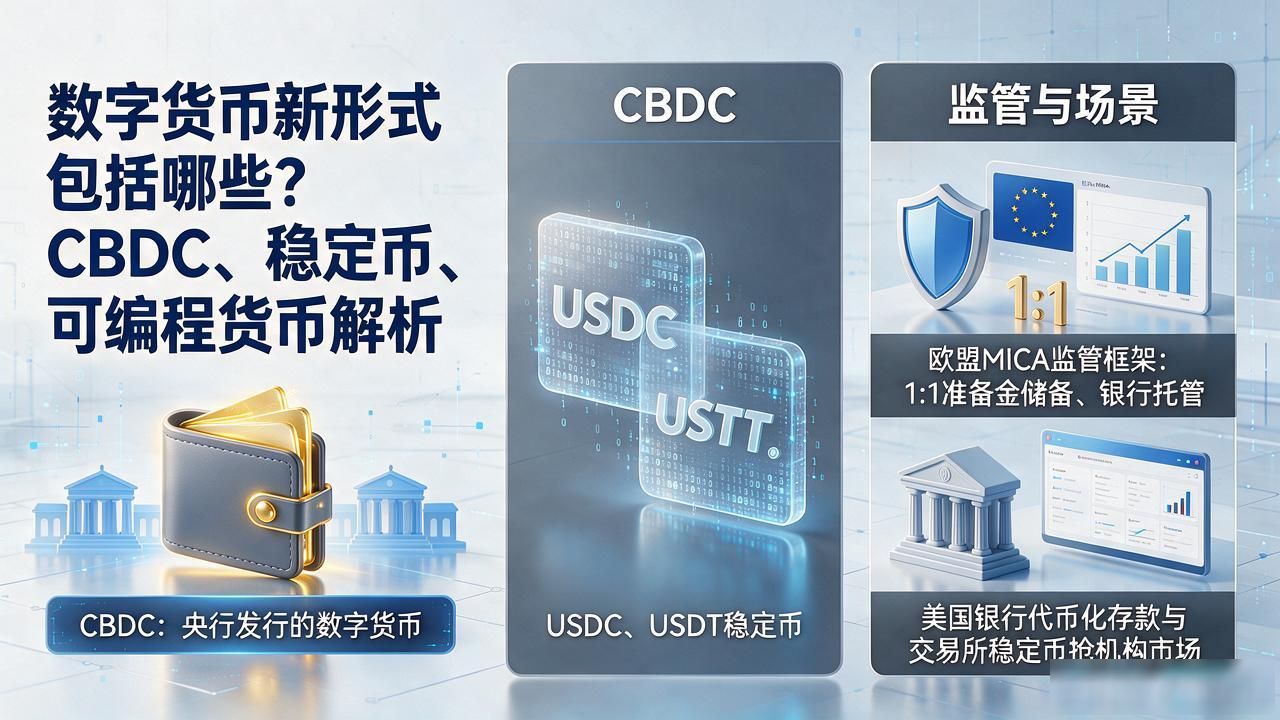 数字货币的新形式包括_CBDC与稳定币区别_数字人民币试点进展