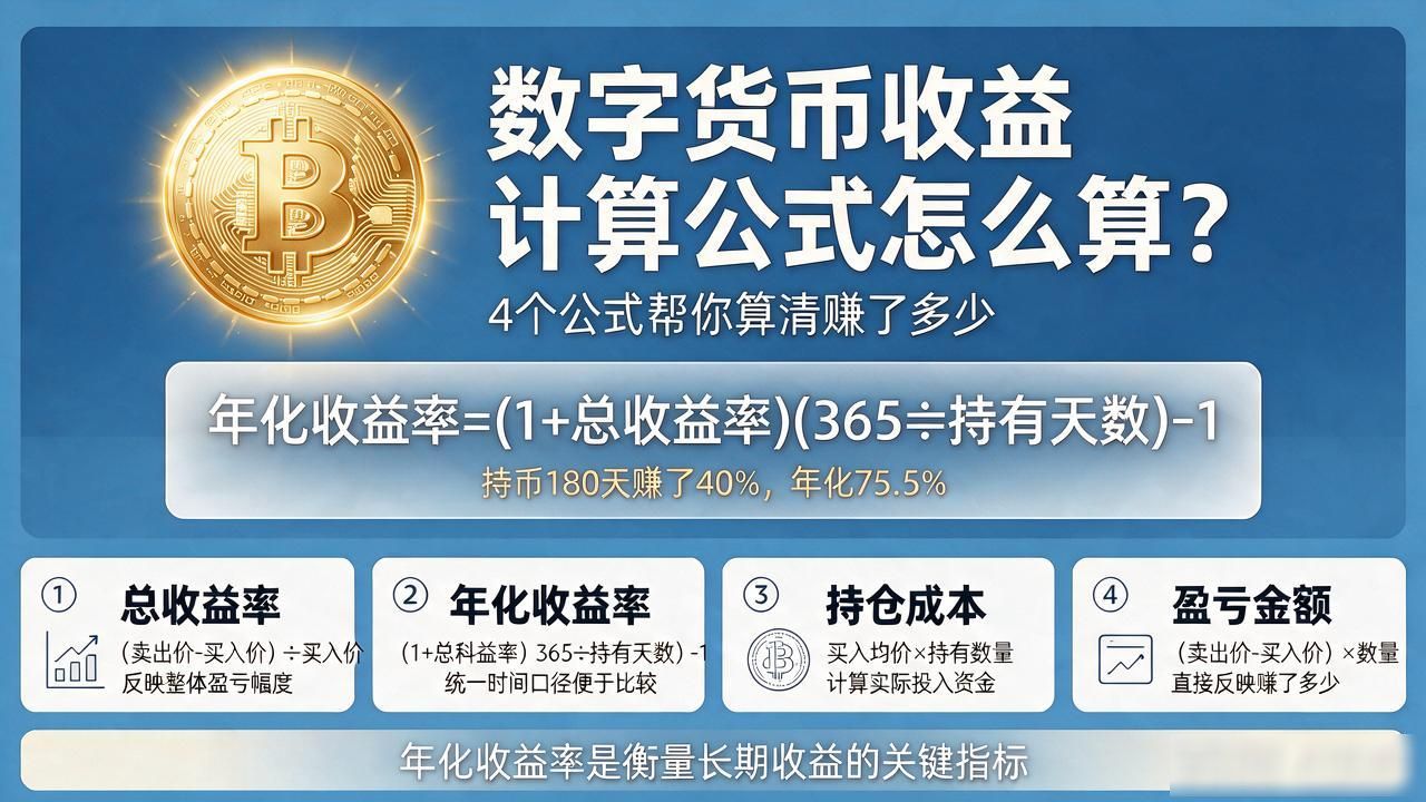 数字货币收益计算公式_计算币圈收益率_年化收益率公式