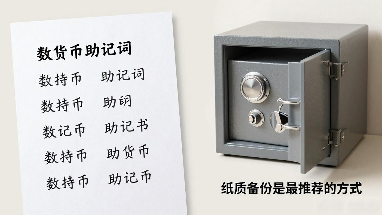 数字货币助记词备份_纸质钱包存储方法_数字货币钱包怎么备份