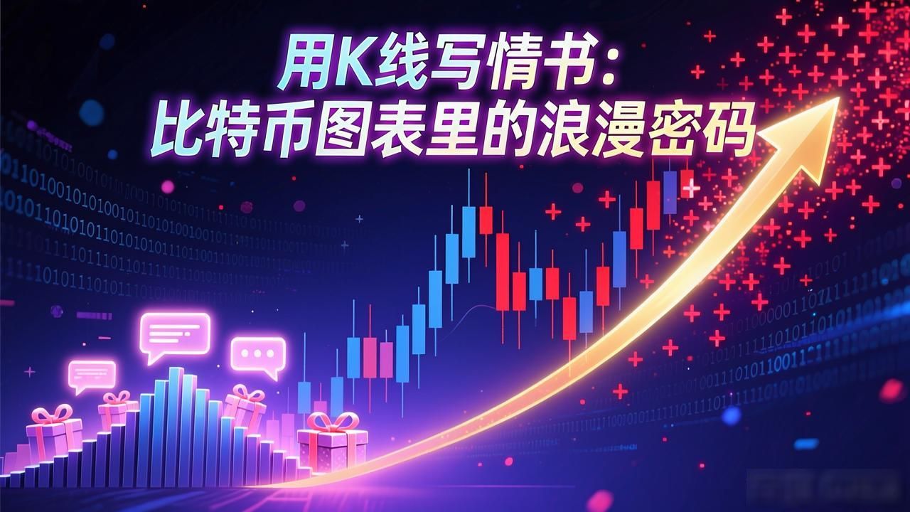 区块链上用代码编织的爱情誓言_数字荒原中以K线图诠释的爱_表白的数字货币分析图