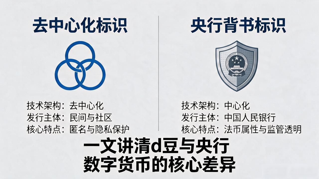 d豆和央行数字货币有什么区别_d豆与央行数字货币区别_数字货币国家信用背书