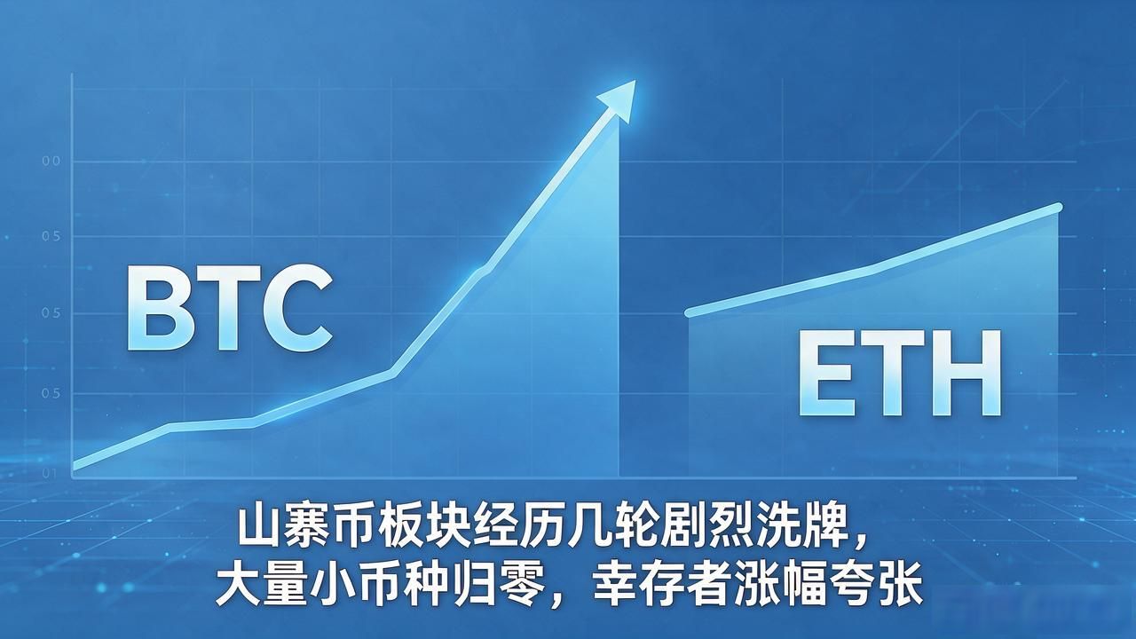 ETH相对BTC表现折扣及山寨币洗牌分析_数字货币4年内增长_比特币四年周期累计涨幅与散户真实收益差距
