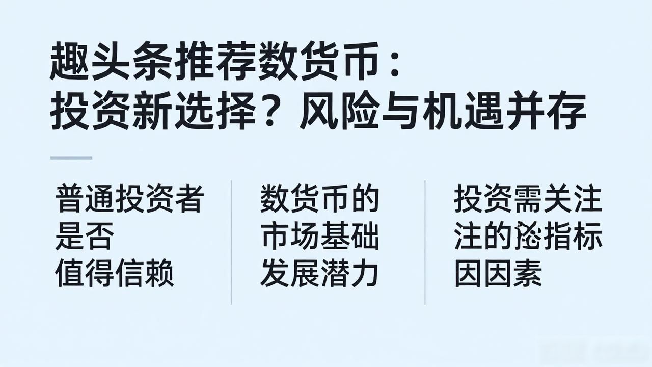 趣头条推荐币种可信度评估_趣头条推荐数字货币_趣头条数字货币推荐分析