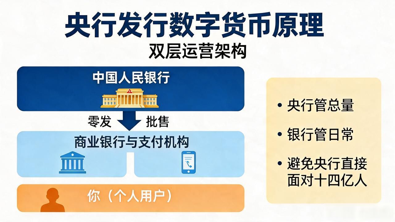 数字人民币发行原理与商业银行准备金转换_央行数字货币双层运营架构解析_央行发行数字货币原理
